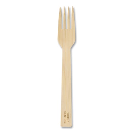World Centric Bamboo Cutlery, Fork, 6.7 in., Natural, 2000PK FO-BB-67